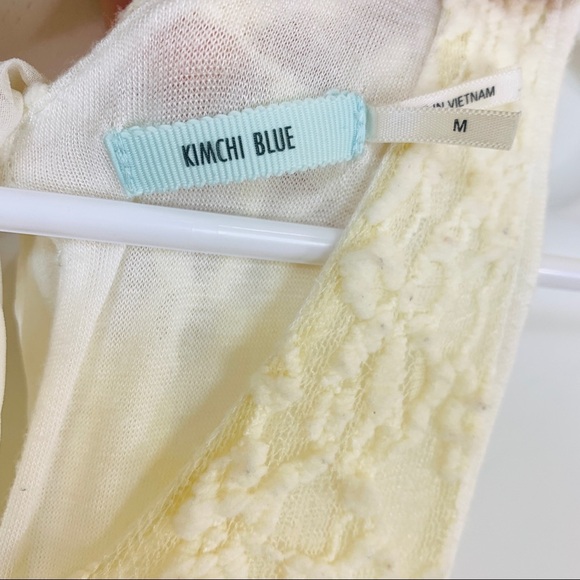 Urban Outfitters Kimchi Blue Cream Lace Skater Dress Fit Flare Backless Medium - Picture 4 of 14